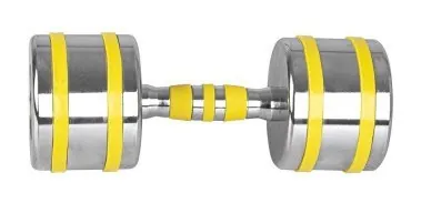 Гантель хромированный inSPORTline Yellsteel 12 кг