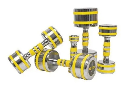 Гантель хромированный inSPORTline Yellsteel 12 кг