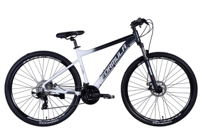 Велосипед уцененный AL 29" Formula F-1 DD рама-21" черно-белый (матовый) 2024 shimano