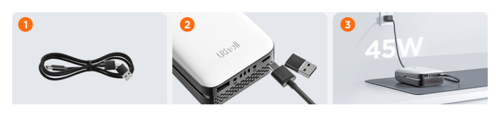 УМБ Litheli Power Bank 20000 mAh, 45 W, 4А, Fast Charge (U20BY03-0U000), укр, укр