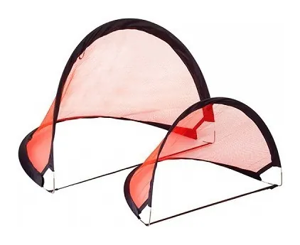 Ворота футбольні Pure2Improve POP-UP 120 x 86 см, чорно-червоні