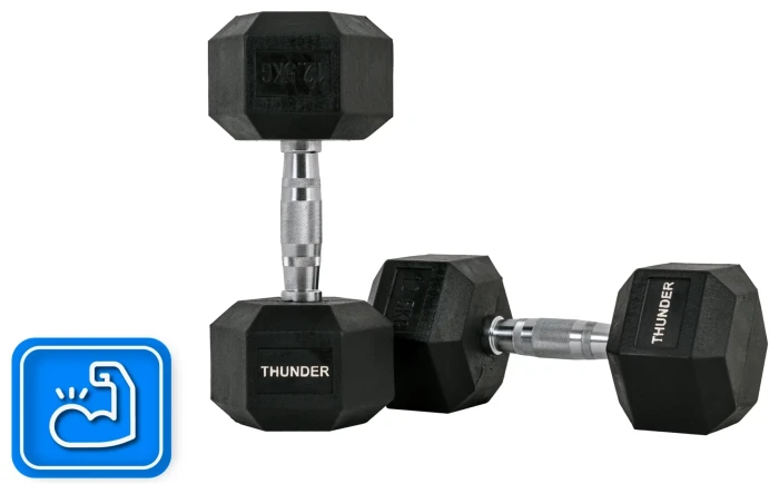 Гантель шестигранна THUNDER 12,5 кг