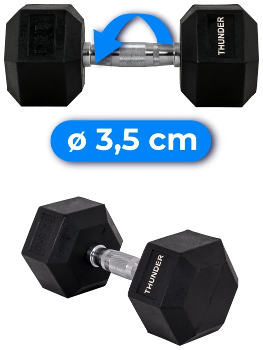 Гантель шестигранна THUNDER 12,5 кг
