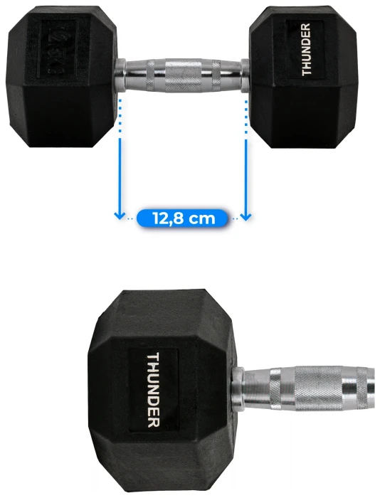 Гантель шестигранна THUNDER 12,5 кг