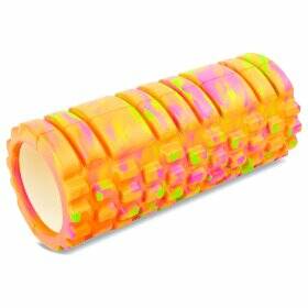 Ролер для занять йогою Zelart Grid Combi Roller FI-4940 (d-14,5см, l-33см), оранжево-фіолетовий
