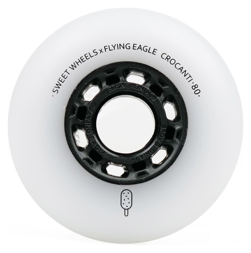 Колеса для роликів Flying Eagle Crocanti /88А 4 шт білі, укр, укр