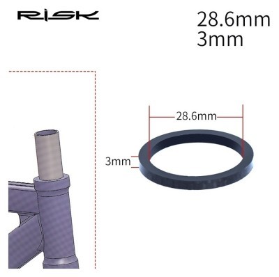 Кольцо прямоугольное карбон 3*28.6 черный RISK RA120-1-1