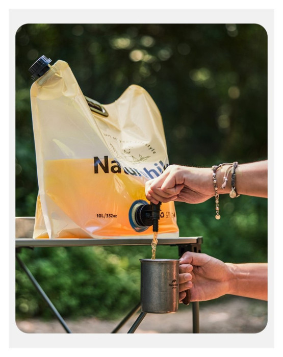 Складаний контейнер для води з поліетилену Naturehike CNK2450CF027, 10 л, жовтий