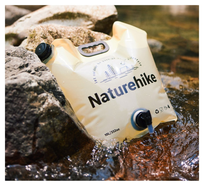 Складаний контейнер для води з поліетилену Naturehike CNK2450CF027, 10 л, жовтий