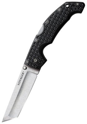 Ніж складаний Cold Steel Voyager Large, Tanto Point, Plain Edge, 10A, Black