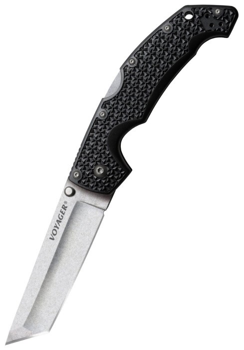 Ніж складаний Cold Steel Voyager Large, Tanto Point, Plain Edge, 10A, Black
