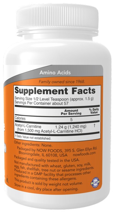 Acetyl L-Carnitine Pure Powder - 85g