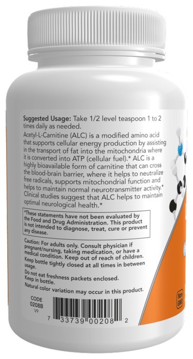 Acetyl L-Carnitine Pure Powder - 85g