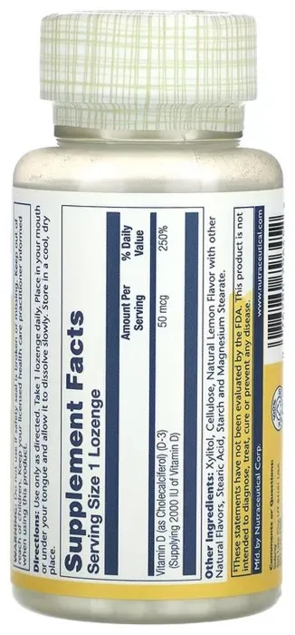 Vitamin D-3 50mcg - 60 lozenges