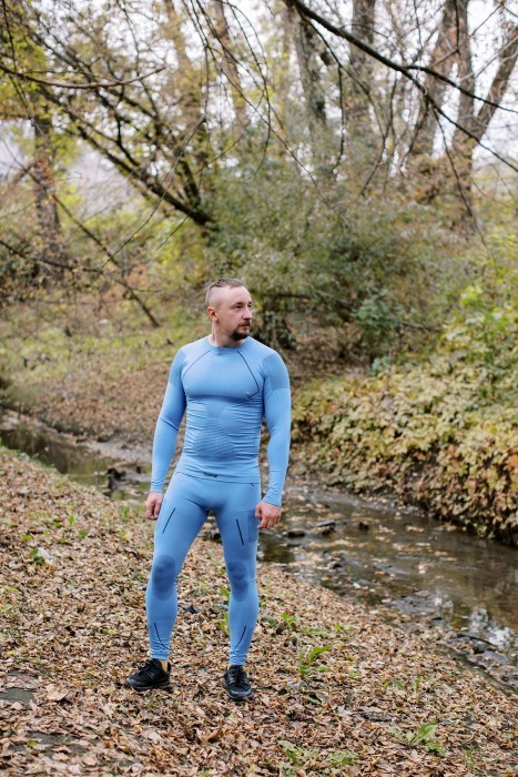 Термобілизна чоловіча Tramp Active комплект (футболка+штани) UTRUM-021-blue, 2XL, укр, укр