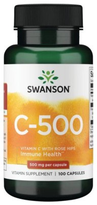 Vitamin C with Rose Hips 500 mg - 100 caps (До 12.26)