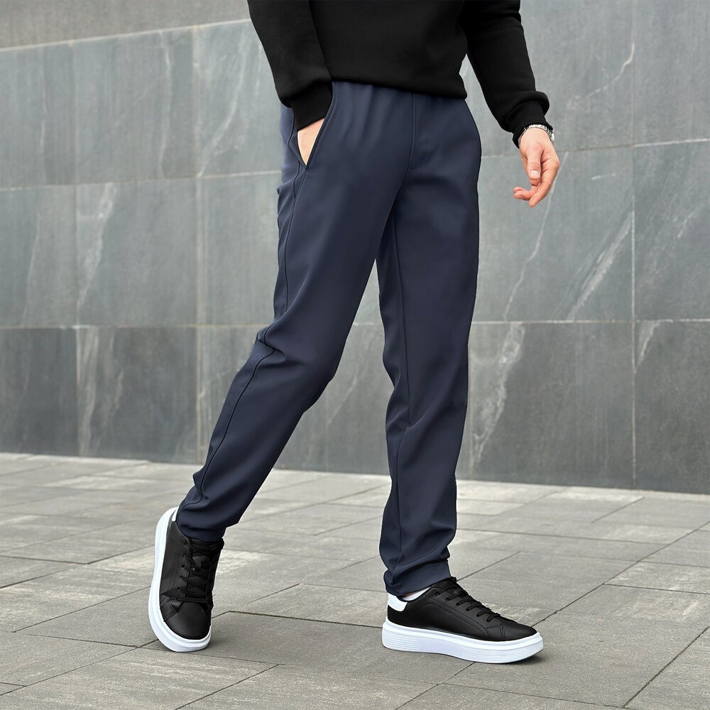 Штани із софтшелу для чоловіків весняні осінні сині Pobedov Point, укр, укр