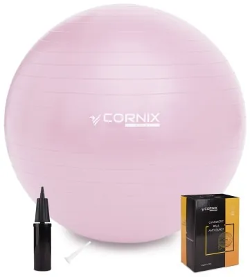 М'яч для фітнесу (фітбол) Cornix 85 см Anti-Burst XR-0370 Light Pink