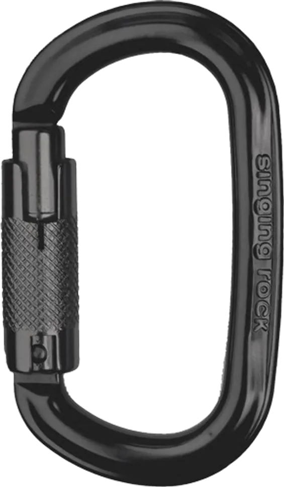Карабін з муфтою Singing Rock Ozone TWL Oval Black (SHM_SR K0017.BB)