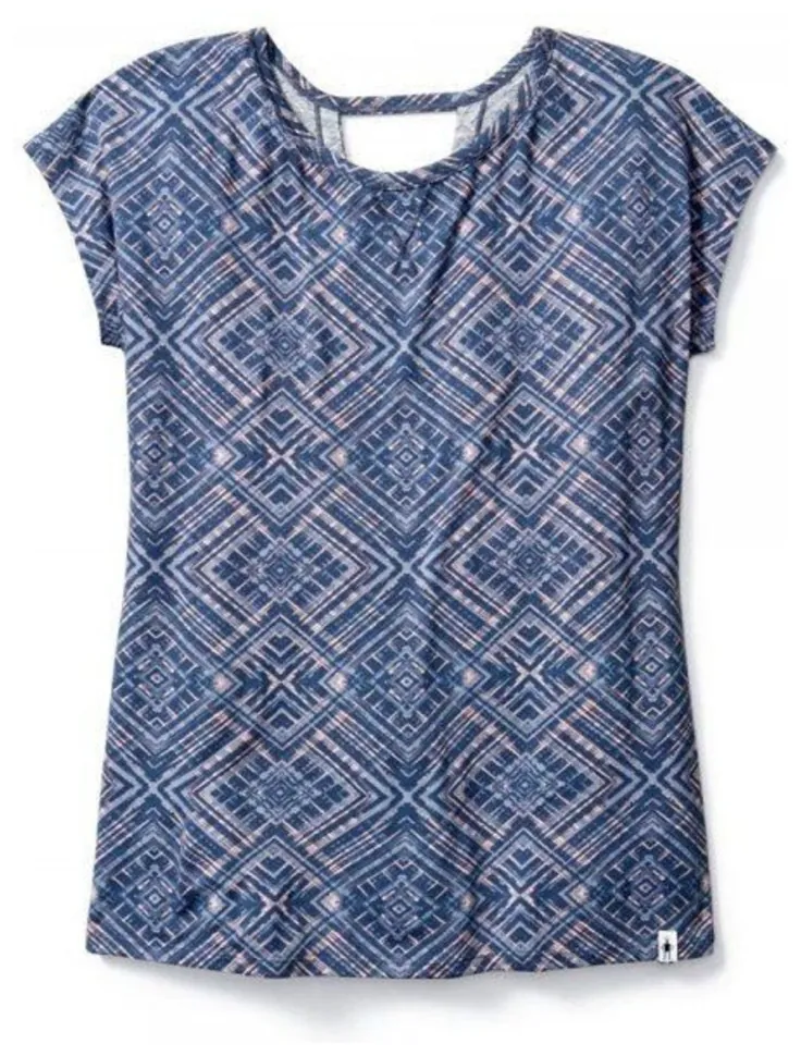 Футболка жіноча Smartwool Merino 150 Pattern Tee Dark Blue Steel, р. XS (SHM_SW 16034.292-XS)