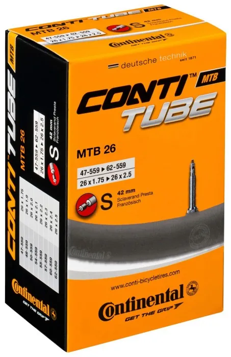 Камера Continental MTB Tube 26", 47-559->62-559, S42, 210 г