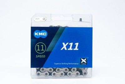 Цепь 11 ск. 118зв. silver/black KMC X11 с замком NEW BOX