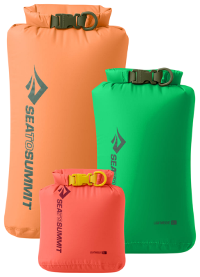Набор гермочехлов Sea to Summit Lightweight Dry Bag Set, 3 Piece, 3/5/8L, Emberglow/Poison Green/Tangerine