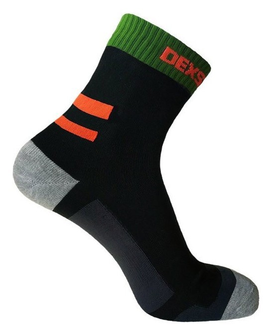 Носки водонепроницаемые Dexshell Running, p-p S, с оранжевыми полосами.