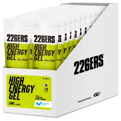 Гель 226ERS High Energy 50г углеводов 160мг кофеина лайм 76г 24шт/уп 1824г