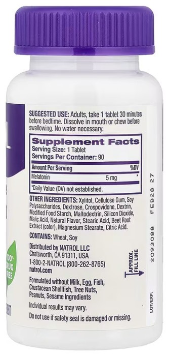 Melatonin 5mg - 90 tabs