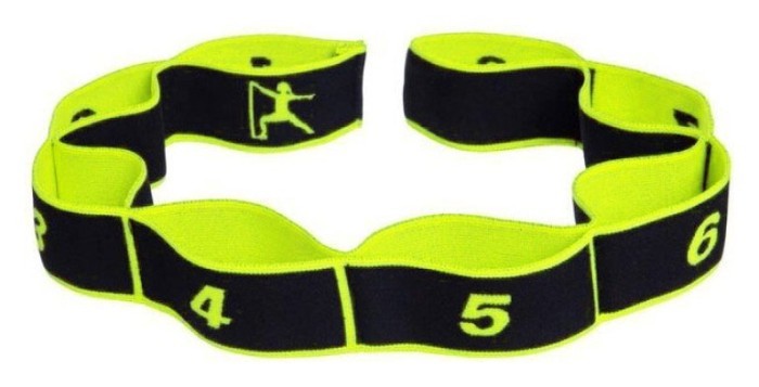 Эспандер лента EasyFit с желтыми петлями для тренировок (EASY)