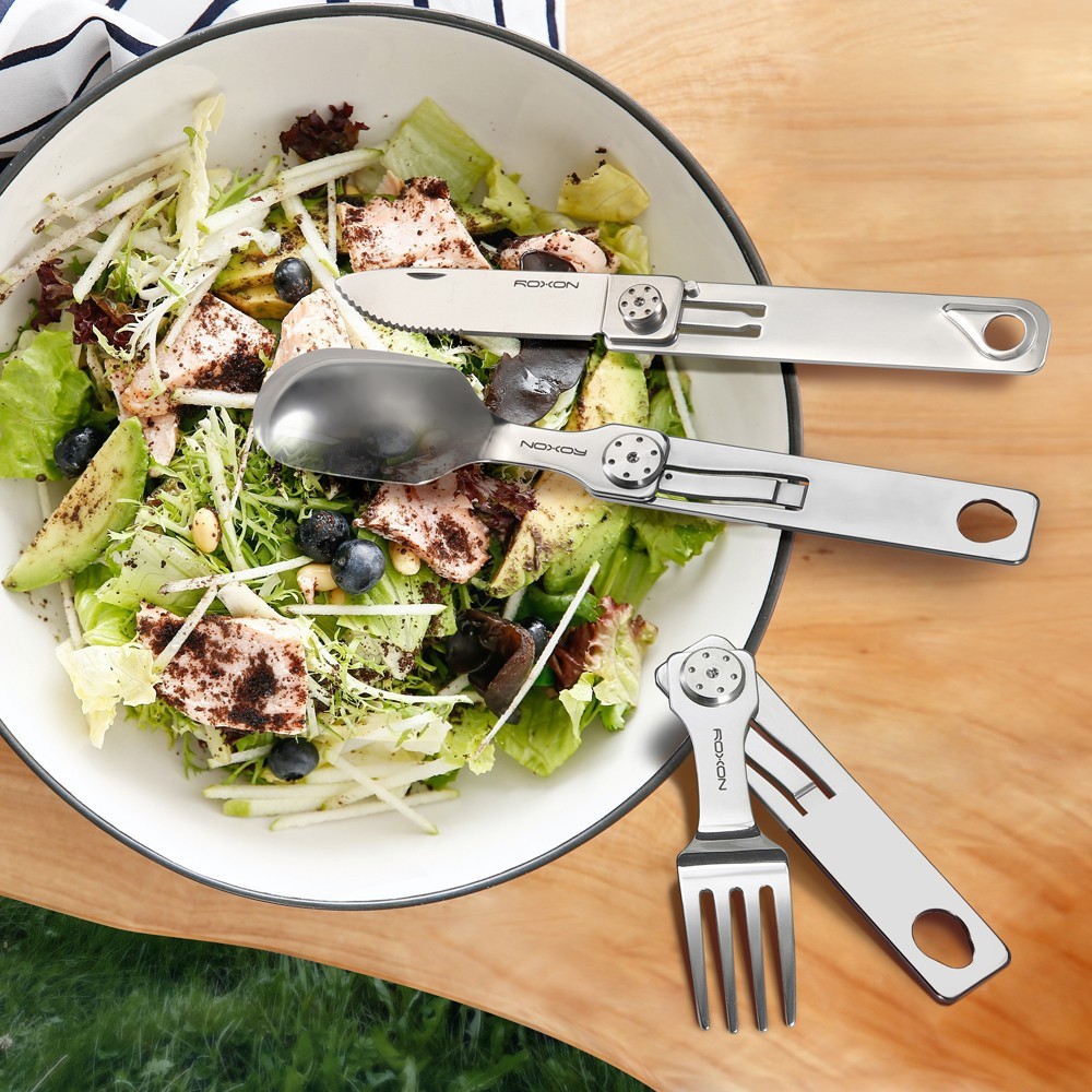 Набір столових приборів Roxon C1S 3 in1 (ложка, виделка, ніж), нержавіюча сталь, укр, укр