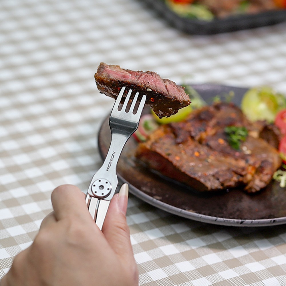 Набір столових приборів Roxon C1S 3 in1 (ложка, виделка, ніж), нержавіюча сталь, укр, укр