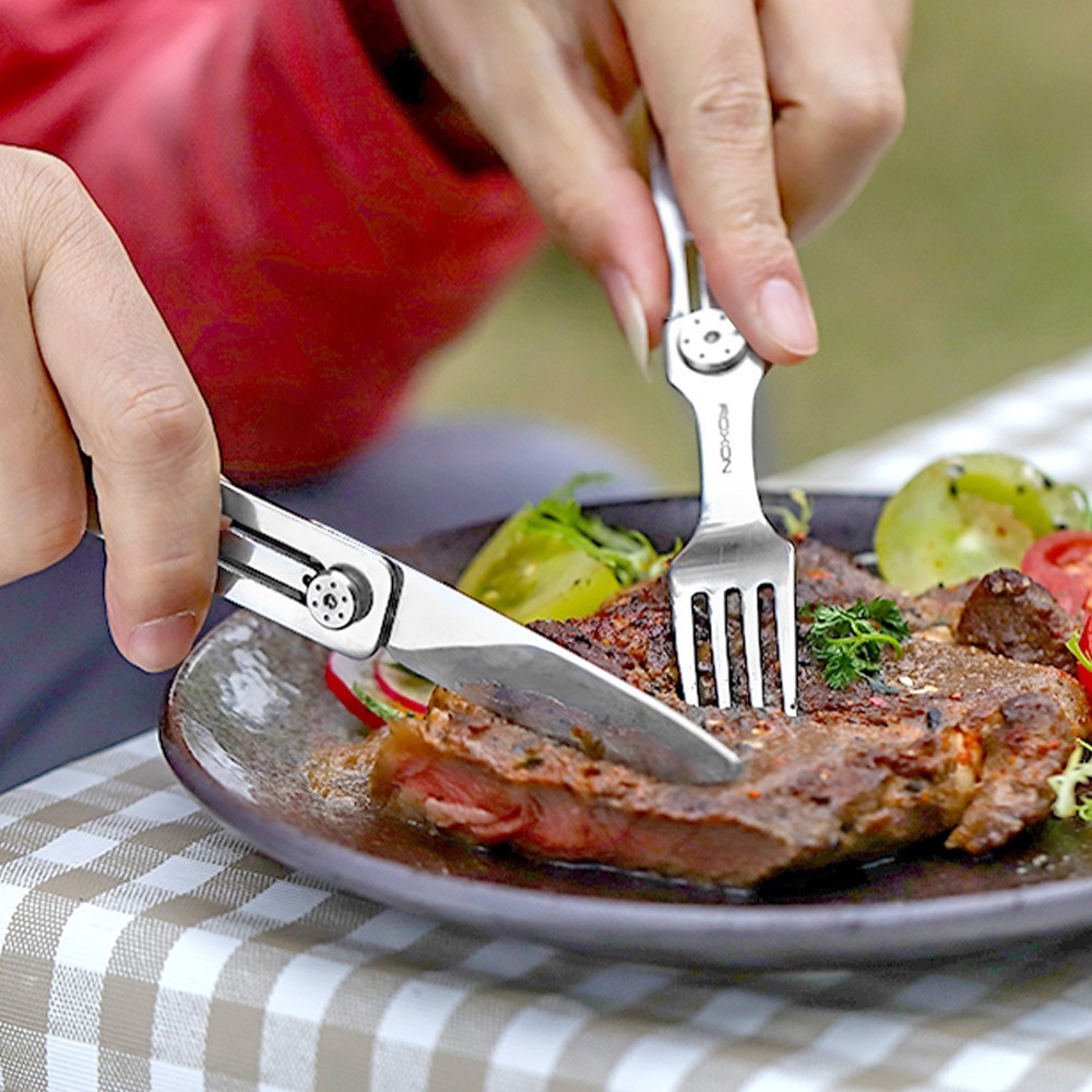 Набір столових приборів Roxon C1S 3 in1 (ложка, виделка, ніж), нержавіюча сталь, укр, укр