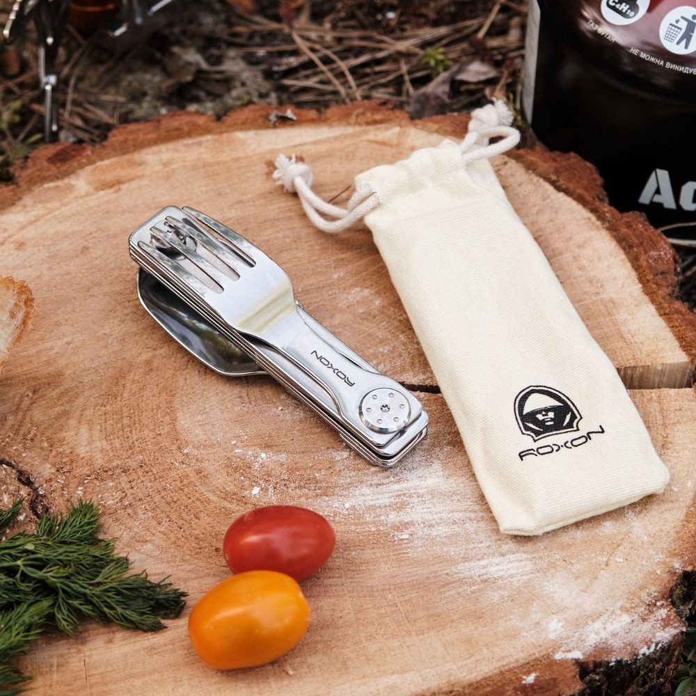 Набір столових приборів Roxon C1S 3 in1 (ложка, виделка, ніж), нержавіюча сталь, укр, укр