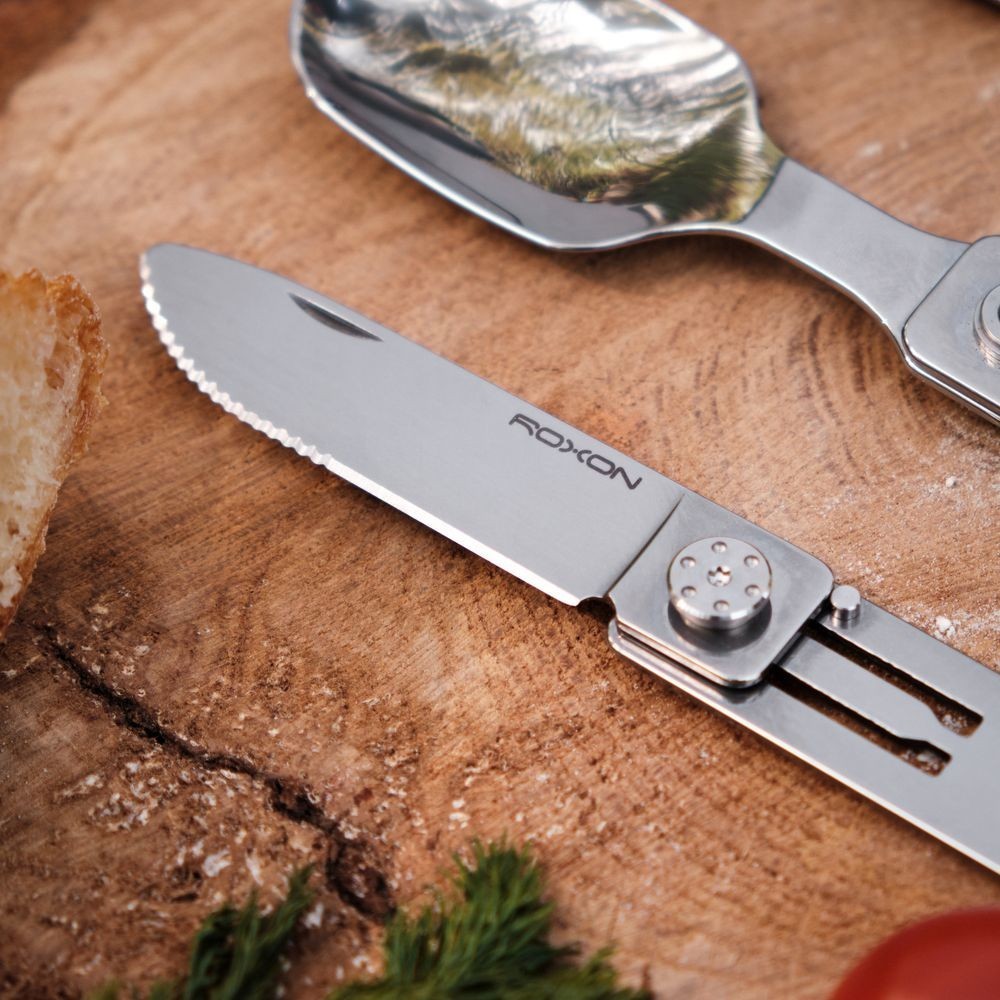 Набір столових приборів Roxon C1S 3 in1 (ложка, виделка, ніж), нержавіюча сталь, укр, укр