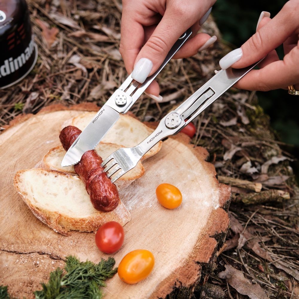 Набір столових приборів Roxon C1S 3 in1 (ложка, виделка, ніж), нержавіюча сталь, укр, укр