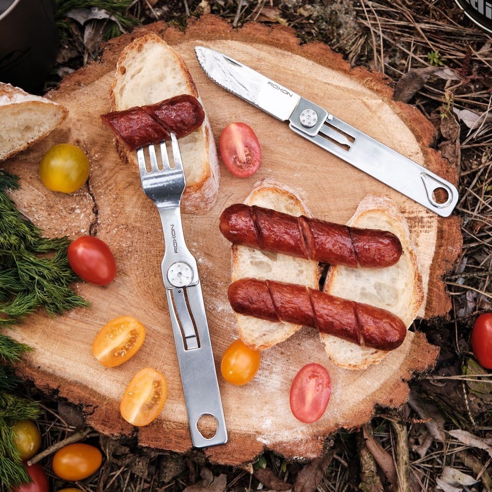 Набір столових приборів Roxon C1S 3 in1 (ложка, виделка, ніж), нержавіюча сталь, укр, укр