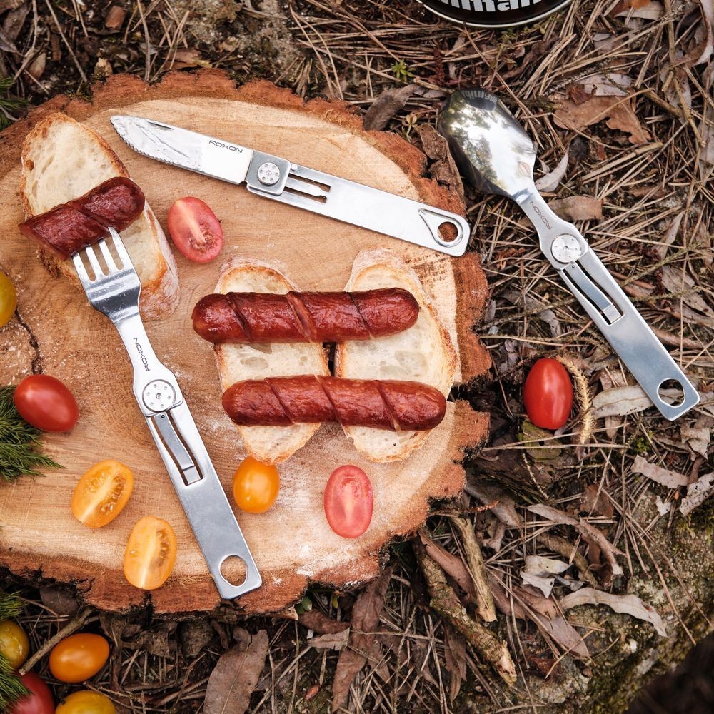 Набір столових приборів Roxon C1S 3 in1 (ложка, виделка, ніж), нержавіюча сталь, укр, укр