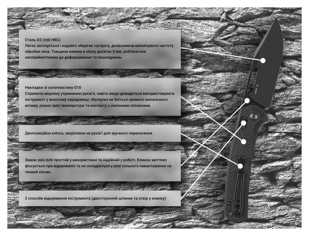 Чем складной Ganzo G768PT-BK черный клинок