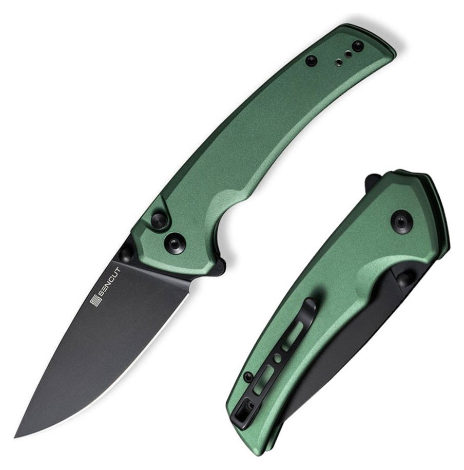 Нож складной туристический Sencut Serene, (8.8 см) D2/Aluminum зеленый