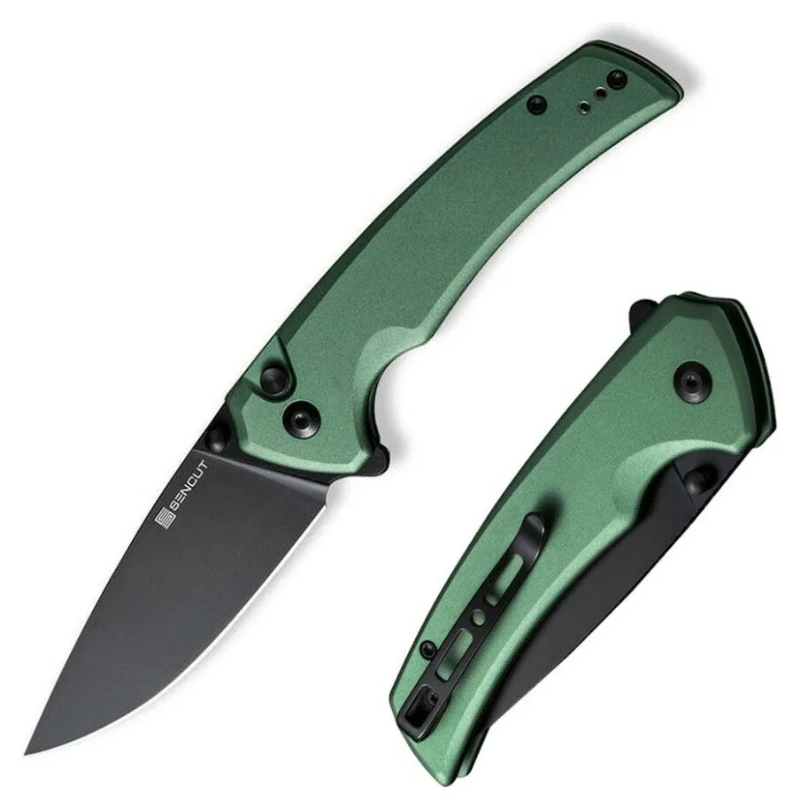 Ніж складаний туристичний Sencut Serene, (8.8 см) D2 / Aluminum зелений (FNR_S21022B-5)