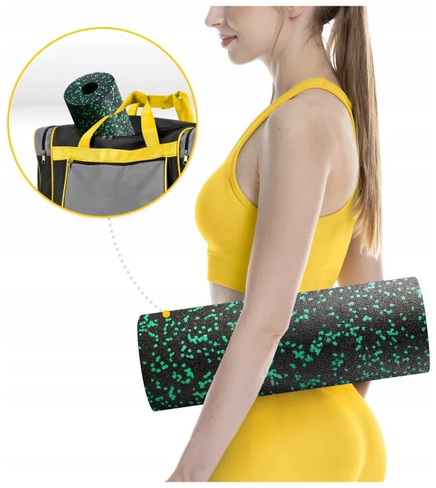 Масажний ролик 4FIZJO EPP PRO+ 45 x 14.5 см (валик, роллер) гладкий Black/Green (P-5907739310590)