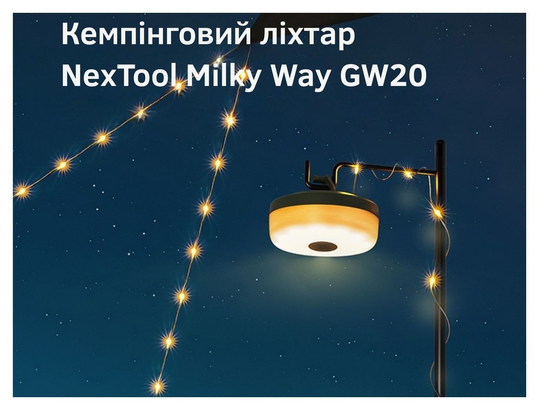 Кемпинговый фонарь-гирлянда NexTool Milky Way - GW20, белая (20 метров)