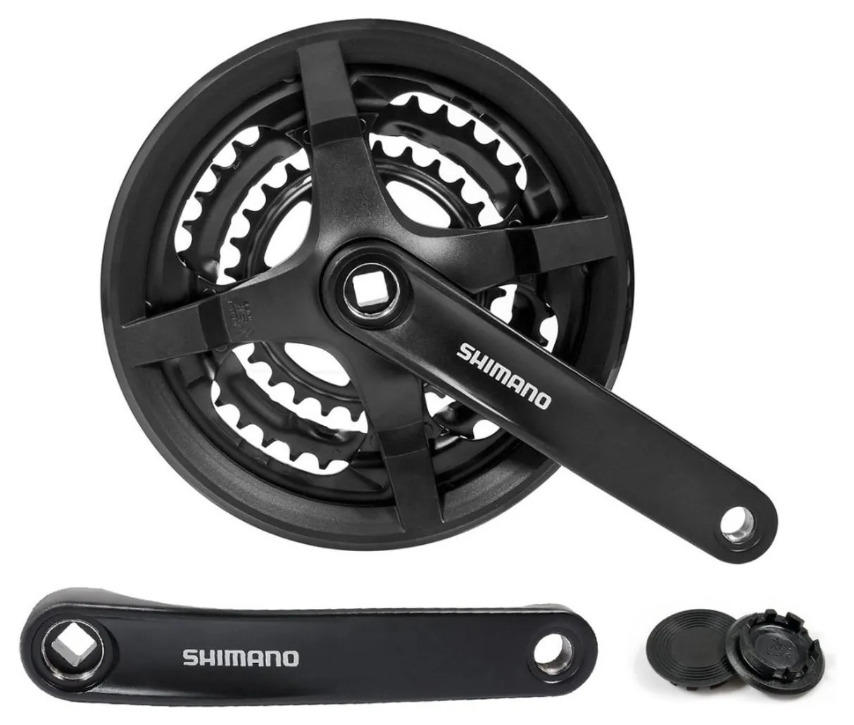 Шатун Алюмiнiй L175мм 24-34-42Т під квадрат SHIMANO FC-TY301 чорний (CHW-405)