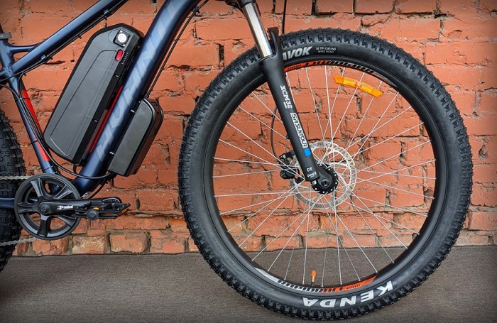 Електровелосипед гірський 27.5" Avanti E-Boost 650B+ MXUS 500W Blue-orange (2025) 19"