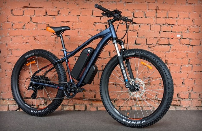 Електровелосипед гірський 27.5" Avanti E-Boost 650B+ MXUS 500W Blue-orange (2025) 19"