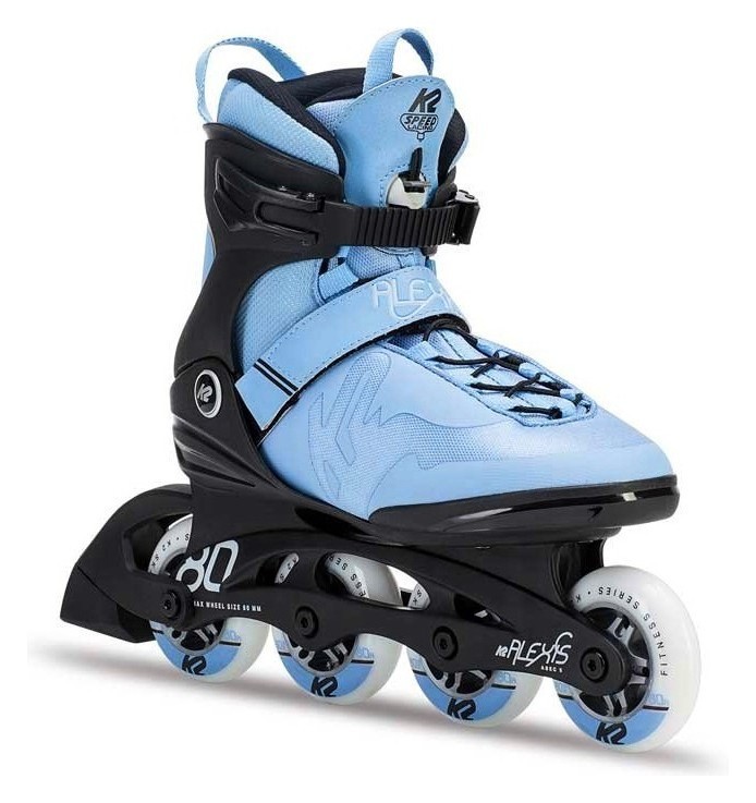 Роликові коньки для дорослих K2 ALEXIS 80 PRO W 36.5 (6.5US) 235мм Light blue/black (30C0817.1.1), укр, укр