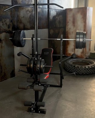 Лава для жима с тягой и тренажерами + штанга 83 кг RN-Sport