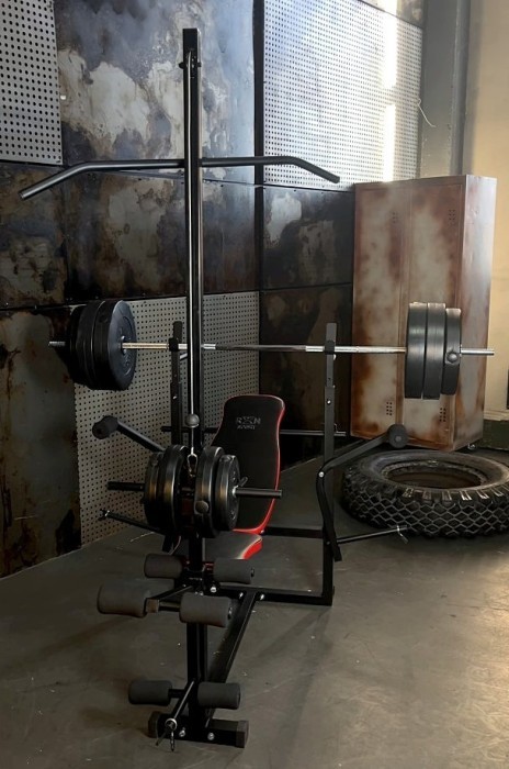 Лава для жима с тягой и тренажерами + штанга 83 кг RN-Sport